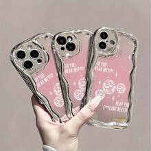 Funda para teléfono (1 unidad): Un teléfono con ondas electrochapadas y una cadena de perlas. Una funda protectora completa, resistente a golpes y caídas. Elegante accesorio compatible con las series 11, 12, 13, 14, 15, 16 Pro y Pro Plus. - Colores mixtos 1 - Ver 5