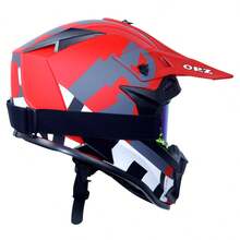 Red Cocker Wind Goggles Helmet, Large - Size Brim And Other Designs, Suitable For Off - Road Riding Scenes. You Can Freely Choose The Size Of The Wind Goggles. It Has Adjustable Vents At The Front Mouth, Top Of The Head And Other Areas To Facilitate Air Circulation, Keeping Your Head Dry During Long - Term Rides. With A Multi - Stage Buckle Design, It Can Be Operated With One Hand For Easier Wearing And Removal. The Internal Mesh Cotton Lining Features A Coating That Is Friendly To The Environment. - A - View 7
