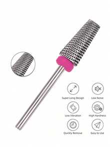 GGJOYO 紫色新款五合一钨钢抛光头，指甲油抛光头，双面卷齿，快速去除指甲和死皮，可配合电动抛光机用于双手，通用抛光头