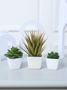 1/3 Stücke 3-5 Zoll (H) Mini Sukkulenten Topfpflanzen für Zuhause, Schlafzimmer, Wohnzimmer, Hochzeit, Geburtstag, Abschluss, Party und Tischdekoration