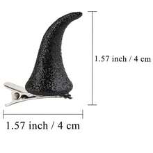 2pcsHalloween Black Devil Horns Hair Clips, Demon Horn Headband For Women Kids, Small Glitter Halloween Devil Costume Cosplay Accessories, 2 Pcs - Multicolor - View 3