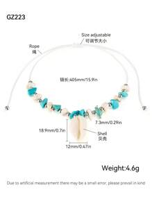 1 o talla grande sets de tobilleras de elementos marinos, con colgantes pequeños de conchas, estrellas de mar y conchas, tobilleras personalizadas y de moda con múltiples elementos ajustables, apropiadas para usarse en verano, vacaciones en la playa y natación
