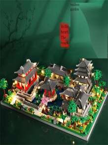 Serie de Arquitectura China del Jardín de Suzhou Juguete de bloques de construcción de micropartículas, Juguete creativo DIY, Set de decoración de ensamblaje de fiestas, Kit de arquitectura ABS, Colección de exhibición de oficina. Una opción de regalo ideal para vacaciones y cumpleaños.