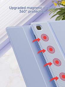 Estuche protector personalizado con teclado táctil compatible con iPad de 10.ª generación, iPad Air de 11 pulgadas (M2)-2024/iPad de 10.2 pulgadas, estuche con teclado compatible con Samsung Galaxy Tab S7/S8 de 11 pulgadas, teclado desmontable con panel táctil, equipado con soporte de visualización múltiple, ranura para lápiz incorporada en el estuche protector, el teclado admite uso dividido - Multicolor - Ver 8