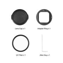 For Insta360 Ace Pro 2 PULUZ 52mm UV Lens Filter Adapter Ring With Lens Cover (Black) - Black - View 8