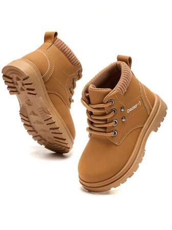 Botas para niños para exteriores, botas de senderismo para niños, botas cortas de moda casuales para niñas