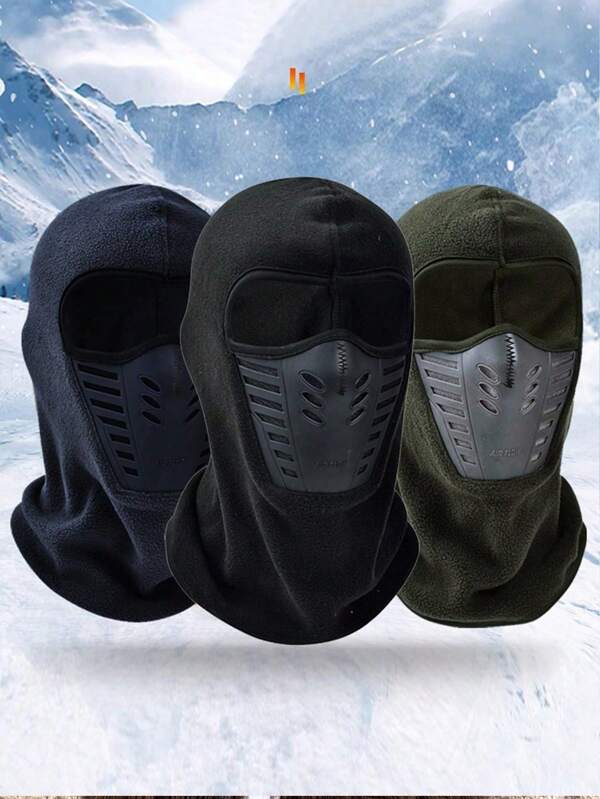 1pc Unisex Winter Warm Face Mask Balaclava, Breathable Motorcycle Cycling Ski Mask For Outdoor Sports And Casual Wear