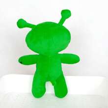 1 pieza Nuevo Lanzamiento 2025 - Muñeco de peluche de Alien de ojos grandes verde - Almohada compañera de sueño divertida para niños y niñas - Muñeco de peluche - Hecho a mano - Regalo de cumpleaños, regalo de Navidad, regalo de Halloween, regalo perfecto
