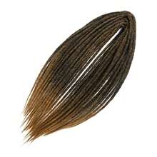 20 Double Ended Dreadlock Extensions 15 Strands 1B Honey Brown DE Synthetic Handmade Braiding Dread Extensions - DE-1BMaduCoklat - View 5