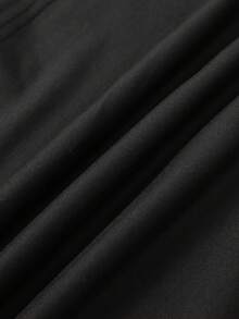 Cartoon Image Short Sleeve Round Neck T-Shirt, Casual And Fashionable Short Sleeve T-Shirt, Micro Elastic, Opaque, Easy Care Material, Perfect For Everyday Wear, Ladies T-Shirt - 黑色 - 查看 4