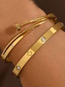 1 Stück Glücks-Blumen-Armband für Frauen, mit 18 Karat Gold beschichteter Edelstahl, ein perfektes Valentinstags-Geschenk für Ihren Partner