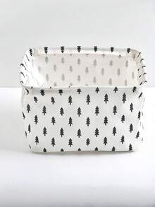 1 件圣诞迷你亚麻收纳盒，桌面收纳篮，用于内衣、化妆品、秋冬可折叠布艺收纳盒，适合囤积衣服、袜子，适合万圣节 - 彩色 - 查看 3