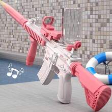 雙色雙噴出水設計電動噴水玩具 多款水壺可選 戶外清涼互動裝置 - 粉色 - 查看 6