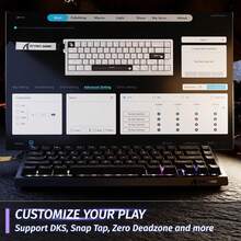 ATTACK SHARK X68 HE Wired Mechanical Gaming Keyboard 60%, Hall Effect Magnetic Switch With Quick Activation, Adjustable Driver, 8KHz Polling Rate, RGB Backlight, Top Mount, Side Printed Keycaps - 黑色 - 查看 5