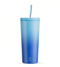 24 Oz Insulated Tumbler With Lid And Straw, Stainless Steel Vacuum Insulated Tumbler, Keeps Cold For 24 Hours, 100% Leak Proof, Fits In Car Cup Holder (Kiss) - Tarot - 查看 2