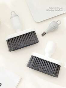 1 件装多功能电脑清洁刷、软毛键盘清洁器、角落和缝隙除尘器 - 淺灰色 - 查看 12