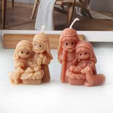 Molde de Silicone da Cena de Natividade, Vela de Cera Perfumada da Família Religiosa, DIY Mini Família de Jesus em Epóxi, Ferramenta de Artesanato de Arte Religiosa, Molde de Figurinha 3D para Decoração do Lar