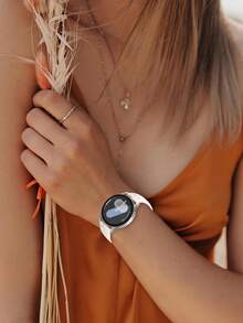 硅胶表带兼容三星 Galaxy Watch 7 FE/6/5/4 40mm/44mm、三星 Watch 5 Pro 45/44mm、三星 Watch 6 43/40/44mm、三星 Watch 4 Classic 46/40/44mm - 透明彩色表带，20mm/22mm，适合户外运动、瑜伽、健身，防水防汗，易于安装和拆卸，适用于智能手表和智能手表 - 彩色 - 查看 7