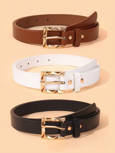 حزام خصر مربع للأطفال، حزام ديكور فستان عالي الجودة من جلد البولي يوريثان، مناسب لجميع الفصول، حزام خصر للطالبات