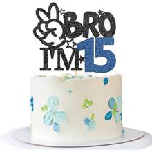 1pc I'm 8 9 10 11 12 13 14 15 16 Cake Topper - Boy 8th 9th 10th 11th 12th 13th 14th 15th 16th Birthday Cake Supplies Big Brother Birthday Party Decoration