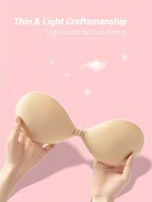 2 双装女士粘合硅胶隐形聚拢无肩带文胸 | 即时丰胸，适合穿着露背晚礼服和特殊场合 - 彩色 - 查看 7