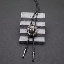 1pc Vintage Western Cowboy Bolo Tie, Fashion Necklace Cord Accessory Set - Multicolor - View 18