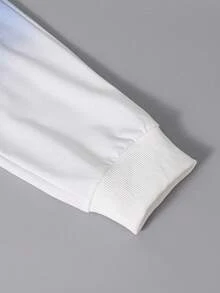 2 pezzi Set di felpa con cappuccio a maniche lunghe e pantaloni con stampa a gradiente, per bambini di 7-11 anni, adatto per sport, casual, attività all'aperto