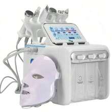 HanTai 7 In 1 Hydrogen Oxygen Facial Machine, Professional Hydrafacial Machine For Spa, Hydro Facial Cleansing Rejuvenation Machine With 7-Inch LCD Screen, 6 Skincare Probes, 7-Color Light Beauty Mask - Xem 1