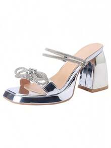 Women Flats - Silver - View 8