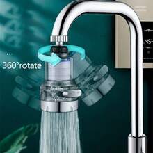 Filtro de agua de grifo transparente de 3 etapas - a prueba de salpicaduras y con aireador, purificador de grifos de cocina con cartucho reemplazable para agua suave y libre de óxido