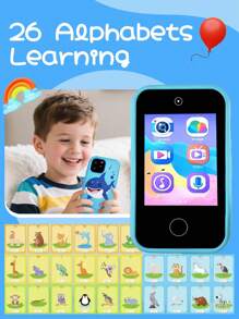 Smartphone per bambini per ragazze e ragazzi, regalo di compleanno per ragazze di età compresa tra 3 e 10 anni, giocattolo telefono cellulare per bambini, schermo touch da 2,8", telefono giocattolo per apprendimento e gioco per bambini piccoli con fotocamera doppia, giochi e lettore musicale