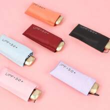 1pc Compact 5-Fold Umbrella, Ultralight Mini Umbrella, Capsule Umbrella, Fashion Fresh Design, UV Protection, Sun Umbrella, Pocket Umbrella