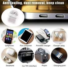 10/20/40/80 Pcs Transparent Silicone Anti-Dust Plugs, Compact & Lightweight, DIY Accessories & Decorations, Compatible With IPhone Lightning/Type-C/Android MicroUSB/Earphone Jack, Protect Charging Ports, Waterproof, Moisture-Proof, Anti-Dirty, Sturdy & Durable