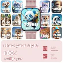 2026新款1.83英寸智能手表，男女通用，双表带设计，多种表带颜色可选，具备通知提醒、接听电话、音乐控制、运动模式等功能，兼容iOS和安卓系统，是馈赠亲朋好友的理想之选。