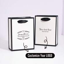 10pcs/20pcs Small Size 12x5.7x16cm Custom Kraft Paper Gift Bags, Mini Paper Bags, Packaging Bags Suitable For Gifts, Souvenirs, Fragrance Packaging, Party, Wedding, Holiday, Small Business