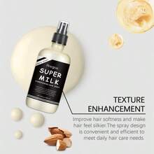 Super Milk Conditioning Hair Primer,Spray acondicionador sin aclarado, Hidratación suave, Suavidad y brillo, Spray acondicionador Volumen fresco (2 piezas) - Negro - Ver 10