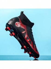 男士足球釘鞋,專業訓練高筒足球鞋,適合草坪和室內運動