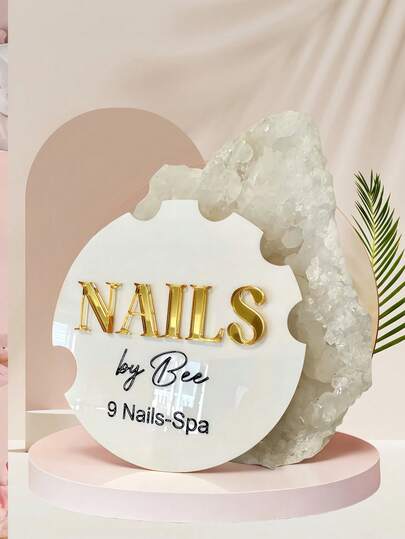 1Pc Piece Personalized Custom Acrylic Nail Photo Board, Personalized Acrylic 3D Nail Selfie Board, Nail Photography Props, Nail Selfie Accessories, Used For Nail Photography And Nail Selfies, Nail Selfies, Nail Technician Gifts, Personalized Nail Props, Nail Technician Photo Props, Nail Photography Photos,Christmas Gift Supplies