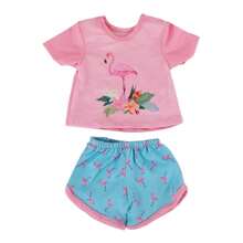 Set de 2 piezas (camisa y pantalones cortos) apto para muñecas bebé Reborn de 16 a 18 pulgadas, accesorio (la muñeca no está incluida)