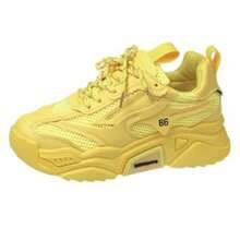 Women Chunky Shoes - 黃色 - 查看 2