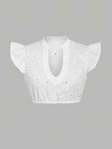 ii Women's Elegant V-Neck Beer Maid Blouse, Minimalist Shirt, Halloween - White - View 1