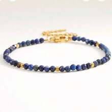 [Luxurious INS Style] Natural Stone Beaded Bracelet For Women, 5A Grade Faceted Multi-Treasure Beads Including Amazonite, Moonstone, Amethyst, Adjustable Slide Clasp, Sophisticated & Niche Stackable Daily Wear, Gift For All Seasons