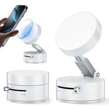 [Soporte de teléfono móvil con succión fuerte] Soporte de teléfono móvil magnético de succión de vacío de un solo botón, portátil y fácil de usar, succión fuerte, móvil, plegable y extensible, adecuado para la pantalla de cristal del automóvil. Adhesión de doble cara Nota: Solo apto para instalación y uso en ubicaciones con superficies lisas. Compatible con iPhone, teléfonos Android, regalo para cumpleaños, familia, amigos, accesorios para automóviles, soporte para teléfono de automóvil