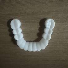 4Pcs Comfort-Flex White Cosmetic Teeth Cover, Perfect Smile Enhancing Veneers Upper & Lower Teeth For Daily Wear