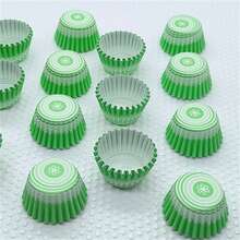 Mini Cake Cupcake Liners, Baking Cups, Cupcake Paper Cups, Baking Molds, Disposable Cake Cups - Green - View 12