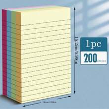 100/200 tờ giấy nhớ sọc nhiều màu, di động và tiện lợi, thích hợp cho học sinh và nhân viên văn phòng, trở lại trường, đồ dùng học tập, văn phòng phẩm, thẩm mỹ, đồ dùng học tập, học sinh, văn phòng phẩm, đồ dùng học tập, đồ dùng học tập, quà tặng Giáng sinh cho thanh thiếu niên, đồ dùng văn phòng và trường học - Nhiều màu - Xem 6
