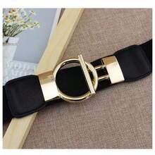 1 件女士弹性腰带，连衣裙配饰腰带，带松紧带和圆形扣，百搭腰部装饰，秋季，万圣节 - 彩色 - 查看 4