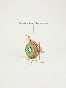 Miniaturowa portmonetka z zawieszką w kształcie owocu kiwi, kompatybilna z Airtagiem, prezent dla dziewczyny i kobiety, portfel damski, mini portfel, portfel na monety, portfel na nadgarstek