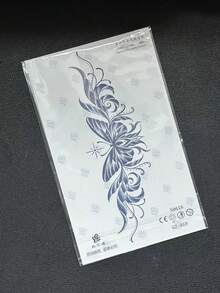 1pc Herbal Temporary Tattoo, Waterproof Butterfly Pattern Waist Tattoo, Semi-Permanent Fake Chest/Waist Tattoo For Women, Non-Reflective Realistic Water Transfer Butterfly Tattoo Stickers, Applicable For Back, Thigh, Arm, Leg, Clavicle, Can Be Used As Leg/Arm Bracelet, Lasting 7-14 Days