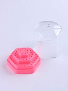 Caja de almacenamiento de herramientas para uñas con 48 agujeros, organizador hexagonal a prueba de polvo para exhibir y clasificar brocas de pulidora para máquina de uñas y suministros de salón en el hogar - Multicolor - Ver 14